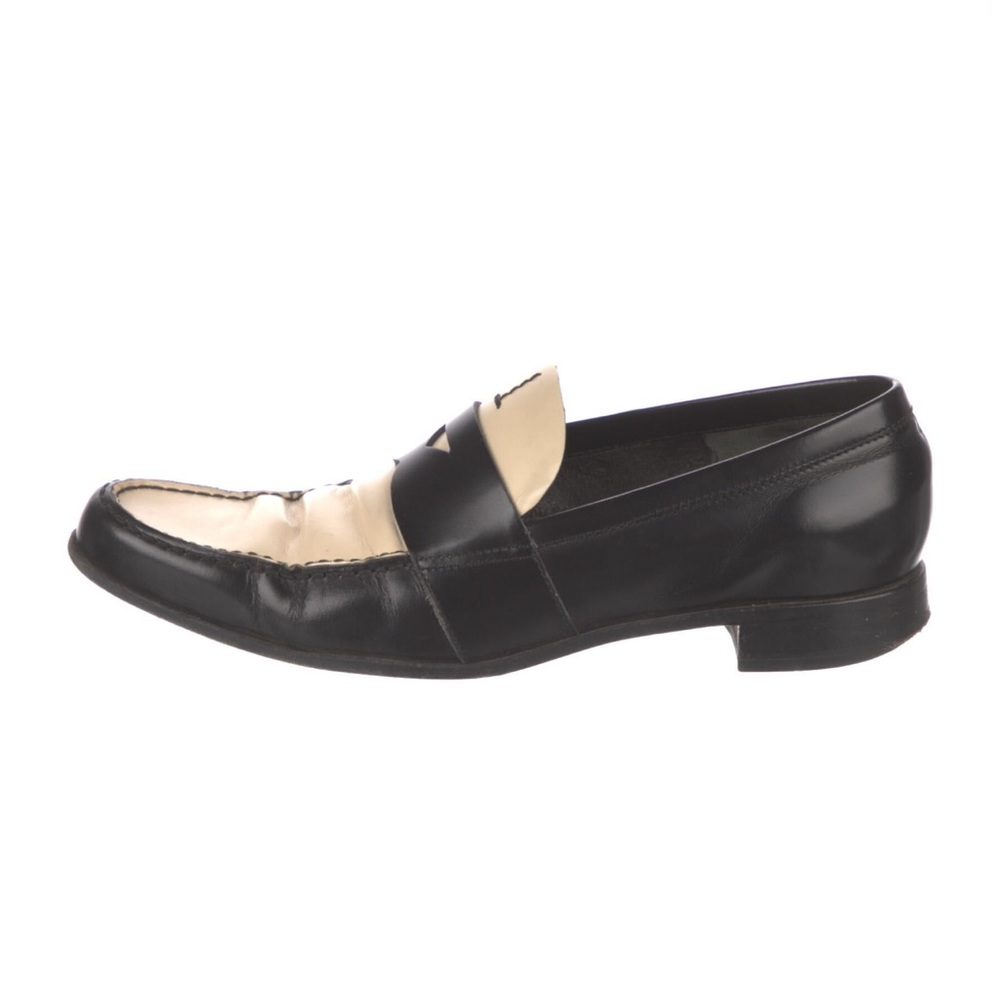 Prada Two Toned Leather Loafers